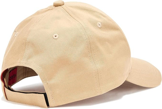 HUGO, Gorra de algodón con logotipo cuadrado, beige Brownstone, PCE.