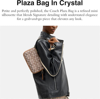Bolso de mujer de cuero natural granulado Coach Plaza