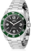 Invicta Especialidad Hombres 1.575 in Acero Inoxidable Acero Negro Dial PC21J Cuarzo