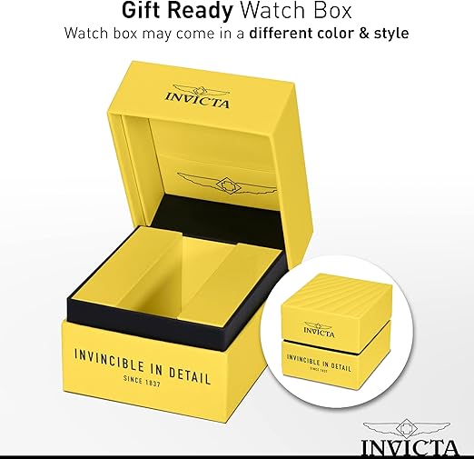 Invicta Especialidad Hombres 1.575 in Acero Inoxidable Acero Negro Dial PC21J Cuarzo