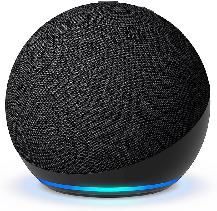 Amazon Echo Dot: parlante Alexa con sonido vibrante, ideal para dormitorios, comedores y oficinas (carbón)