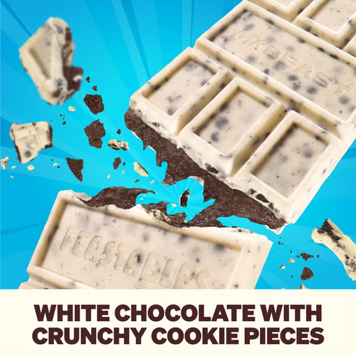 Feastables Mr Beast Barra de Chocolate Blanco con Galletas y Crema